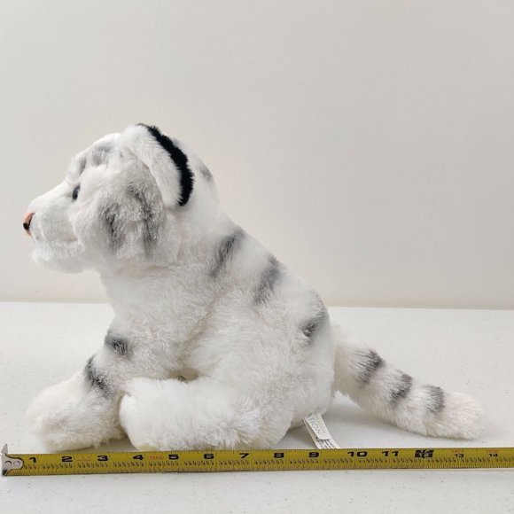 Destination Nation Plush White Tiger Cub Soft Stuffed Animal Gift Toy - Picture 9 of 9